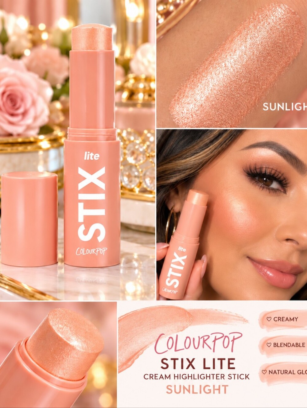 Colourpop Stix Lite Cream Highlighter Stick - SUNSET